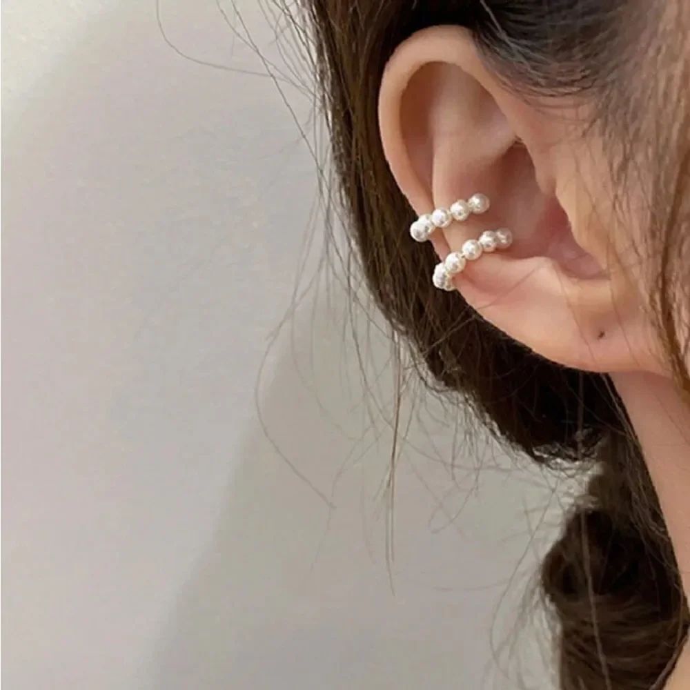 Pearl cuff earrings S776